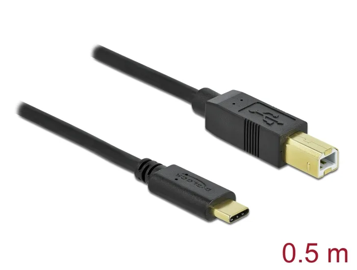 Delock USB 2.0 Kabel Type-C zu Typ-B 0,5 m #1 